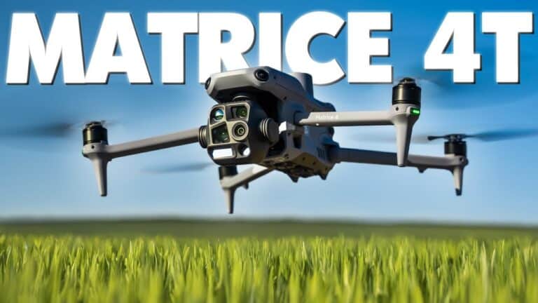 This Is Dji'S Latest Enterprise Flagship, The Matrice 4T, And It Comes With Four Different Cameras: A Wide-Angle Camera, A 3× Optical Zoom, A 7× Optical Zoom, And A Thermal Camera For Nighttime Operations,