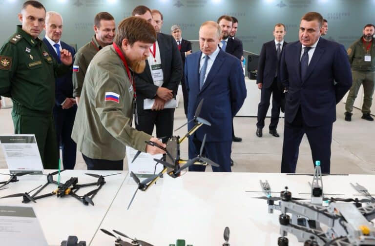 Russian President Vladimir Putin Toured A Drone Manufacturing Facility At The Special Technology Centre In St. Petersburg On September 19, 2024. The Image Was Captured By Valery Sharifulin For Sputnik And Distributed Through The Reuters News Agency.​​​​​​​​​​​​​​​​
